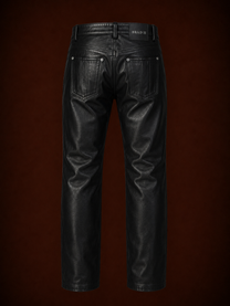 LEATHER BIKER PANT