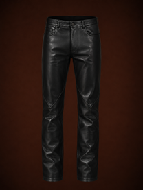 LEATHER BIKER PANT